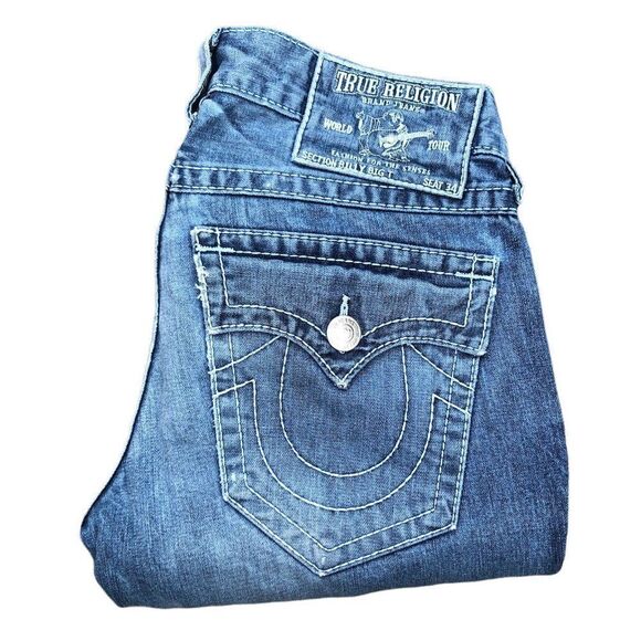 Vintage True Religion Jeans Size 32 BILLY BIG T Blue - Picture 1 of 6